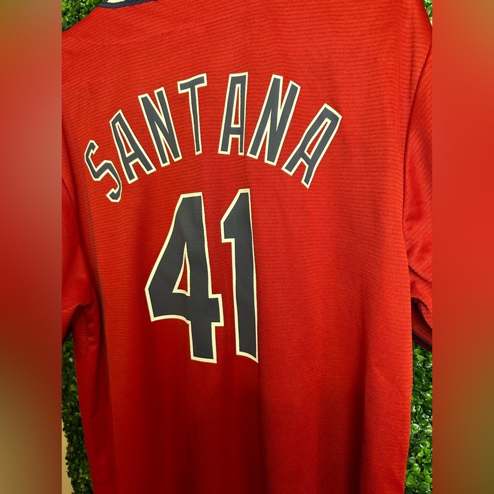 Cleveland Indians Carlos Santana #41 Red Jersey - Sz XL - Picture 9 of 9